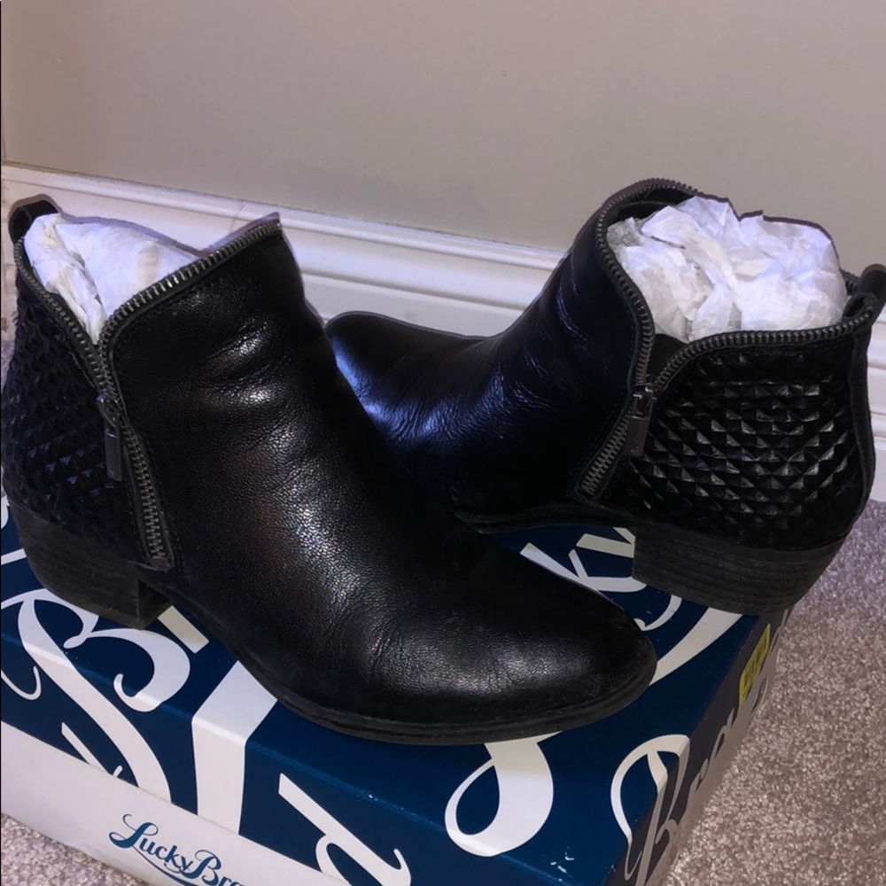 Lucky Brand Bartalino Leather Booties
